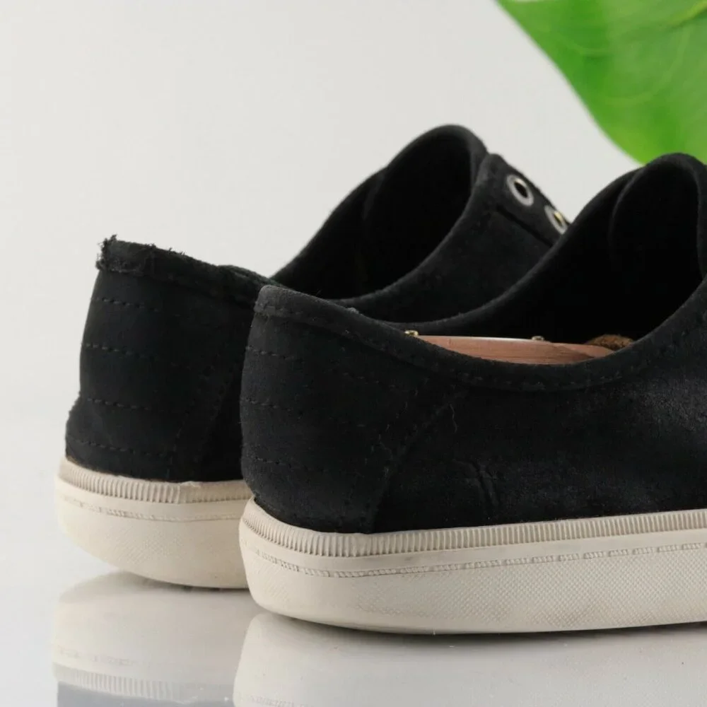 Frye Mens Miller Sneaker Size 9.5 Black Nubuck Casual Lace Up Shoe Low Top - Picture 5 of 12